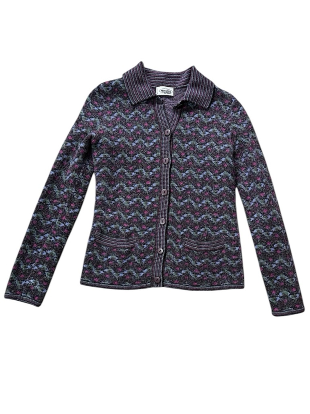 Missoni Sport Boiled Wool Vintage Cardigan size IT 40